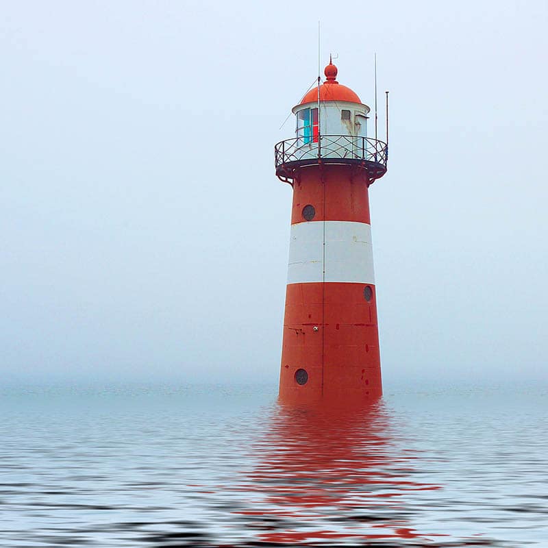 Leuchtturm als Symbol für Gesund Führen